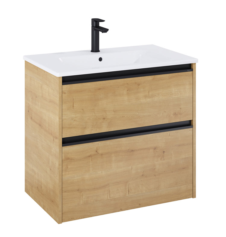 Roca Gap Pro Zestaw łazienkowy Unik szafka z umywalką 70 cm jasny dąb (A852050464)